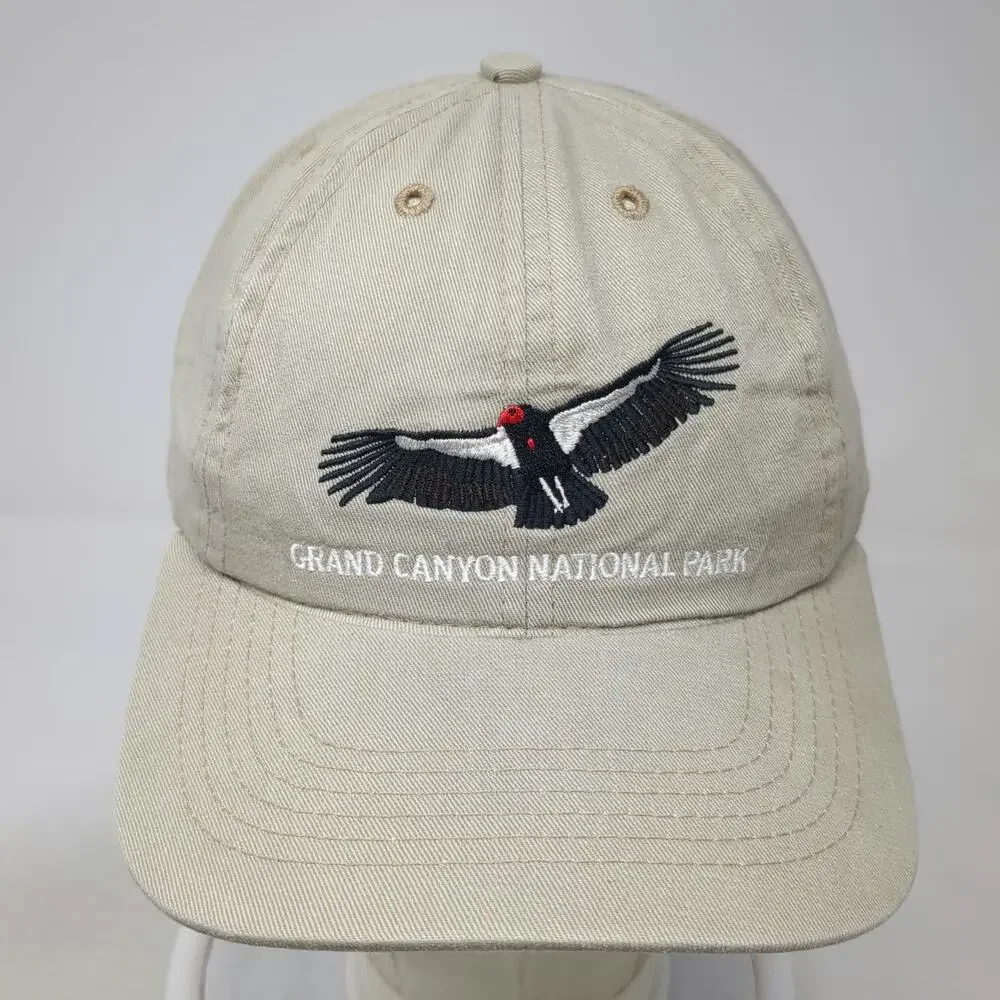 Baseball Cap Beige One Size Grand Canyon National Park Condor Bird Hat Made USA